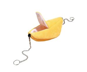 Jinhxofs Hamster Hammock Bed Doux en Coton Peluche Ensemble de 4 Mots-clés pour Nichoir Suspendu Maison Cage et Jouet Abri Résistance à La Déformation Adapté A, Banane