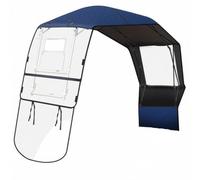 Jinhxofs Imperméable avec Pare-Brise Pliable Auvent pour Engin Motorisé, Jacquard Bleu