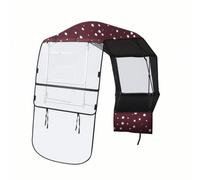 Jinhxofs Imperméable avec Pare-Brise Pliable Auvent pour Engin Motorisé, Rouge À Pois