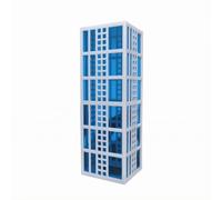Jinhxofs Maquette de Bâtiment Urbain Échelle Miniature Modèle Architecture Élément Ville Structure Moderne Rectangulaire Décor de Vitrine Aspect Soigné Adaptée, Style to 3