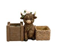 Jinhxofs Pot de Fleurs Vache des avec Drainage pour Rebord de Fenêtre, Idéal pour Le Bureau Ou comme Cadeau Ou Femme.