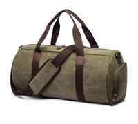 Jinhxofs Sac Duffel en Toile Utilitaire Bagage à Main Valise Souple pour urs, Courte Escapade, Array, Vert Militaire