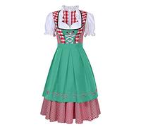 Jinitaimei Femme Robe Traditionelle de Bavière Allemande Costume Bavarois pour Oktoberfest Fete D'Octobre Carnaval Set Dirndl Costume Allemand Festival Vêtements Halloween Party Déguisement Tenue