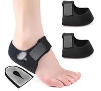 JINJUMEI 1 Paire Talonnette Epine Calcaneenne, Doux Silicone Gel Pad Talonette, Protecteurs de Talon pour Fasciite Plantaire, Protège Talon Silicone,Talonnettes à Jour pour les Douleurs au Talon