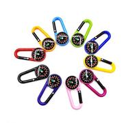 JINJUMEI 10 pcs Boussole randonnée, Mousqueton Boussole Boussole, Porte-clés en Forme de Boussole Colorée, Portable Boussole, Boussole Survie Boussole pour Voyage Randonné Alpinisme Camping