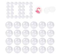 JINJUMEI 100 Pièces Boules en Acrylique Transparentes à Remplir, Mini Boules en Plastique Transparentes 2.8cm Boules Rondes en Acrylique pour Machines à Jouets Automatiques à Mâcher