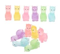 JINJUMEI 12 PièCes Mini Animaux en RéSine, Mini Figurines en résine Lumineuses, Animaux en Alpaga Qui Brillent dans La Nuit Mini Figurines, Petits Animaux Mignons, Fournitures de Jardin