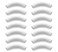 JINJUMEI 16 Pièces Courbes IRL 20mm Tuyau PVC Tubes Rigides, 90 Degrés Connecteur Raccord de Tuyau, Tube Électrique Manchonné, Coudes pour Tube Isolant pour Installation Maison sous-Sol Mur Plafond