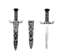 JINJUMEI 2 Pièces Dague de Pirate Toy Sword, Jouet D'épée Pirate en Plastique, Faux Couteau Non Tranchant, Épée de Pirate pour Accessoires de Costume de Pirate, Accessoires de Fête de Pirate