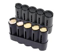 JINJUMEI 2 Pièces Monnayeur Distributeur de Monnaie, Trieur de Pièces, Porte-Pièces de Monnaie Porte-monnaie Compact avec Trieur de 5 Pièces pour Serveur, Taxis, Bus, Vendeurs Ambulants