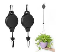 JINJUMEI 2 Pièces Poulie pour Plantes, Poulies de Plantes Réglables et Rétractables pour Suspendre des d'intérieur et d'extérieur, des Pots de Fleurs, des mangeoires à Oiseaux