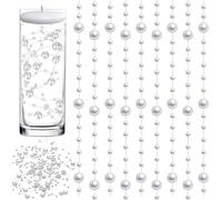 JINJUMEI 20 Pièces Perles d'eau Blanc, Perles d'eau Blanc Flottantes, Bougie Flottante pour Vases, Perle d'eau, Remplisseurs de Bouteilles d'eau, Mariages, Décorations de Centres de Table