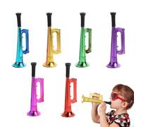 JINJUMEI 6 Pcs Trompettes Corne Plastique, Trompette Noise Maker, Instruments De Musique en Plastique, Trompette Cheerleading Corne Jouets, Jouets pour Anniversaires Carnavals Fêtes et Événements