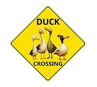 JINKAIRUI Panneau de croisement de canard pour canard, panneau de croisement de canard Nene Crossing, décoration murale de garage, rétro, 20,3 x 20,3 cm