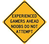 JINKAIRUI Plaque en métal « Experienced Gamers Ahead Road » - Plaque d'avertissement pour joueur hardcore - Plaque d'avertissement pour joueur sur PC - Décoration murale d'intérieur ou d'extérieur