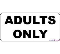 JINKAIRUI Plaque en métal rétro avec inscription « Adults Only » - Style noir - Pour l'extérieur et l'intérieur - Décoration murale vintage - 20,3 x 30,5 cm