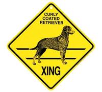 JINKAIRUI Retriever Xing Plaque en métal en étain avec revêtement bouclé avec précaution pour chien pour maison, bureau, bar, décoration murale pour intérieur et extérieur
