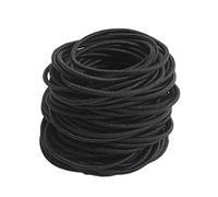 Jinlaili 100 Pcs Noirs Bobbles Cheveux 2mm, Bandes de Cheveux Noir Mince, Élastiques Cheveux Sans Métal, Supports de Cheveux Pour Filles Femmes Cheveux Fins