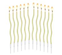 Jinlaili 12PCS Bougie, Bougies Anniversaire Torsadées et de Gâteau en Spirale, pour la Décoration de Fête de Mariage d'Anniversaire