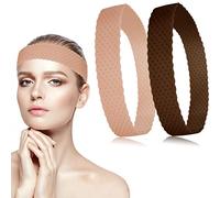 Jinlaili 2 Pièces Bandeau de Perruque en Silicone, Bandeau de Cheveux Antidérapant, Bande Perruque Élastique, Bandeau Anti-Transpiration de Silicone, Headband Femmes pour Perruque Sports Yoga(B)