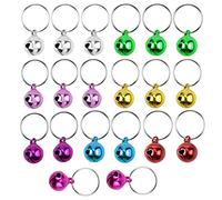Jinlaili 20PCS Pendentifs Grelots pour Collier de Chien ou Chat, 12mm Clochette pour Chat en Métal, Adorable Cloches pour Chiens Chat, Pendentifs de Cloches pour Animaux de Compagnie, Cloches de Noël