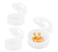 Jinlaili 3PCS Boite a Tetine Bebe, Boîte Sucette Étui de Rangement, Portable Boîte à Sucettes Sans BPA, Antipoussière Sucette Case, Sûr et Fiable non Toxique et Inodore - (Transparent)