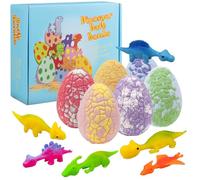 Jinlaili 6PCS Bombe de Bain Enfant avec Surprise à l'intérieur Dinosaure, Coffret de Bombes de Bain, Coffret Cadeau Boules de Bain Moussant aux Huiles Essentielles Cadeaux pour Garçons Filles (B)