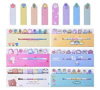 Jinlaili 720 Pièces Notes Autocollantes Marque Pages, Postit Marque Page, Onglets D'Index, Postit Fantaisie pour Étiquettes Onglets séparateur Guides d'index - 6 Emballer