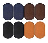Jinlaili 8 Pièces Patch à Repasser, Patch de Réparation en Tissu Suède, Ovale Coude Patchs de Genou, Patchs à Thermocollants, Kit de Réparation pour Vestes Pulls Vêtements, 18 x 11 cm, 4 Couleurs