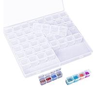 Jinlaili Boîte de Rangement 56 Grilles, Boite a Perles Rangement, Boite Rangement de Peinture au Diamant, Boite de Rangement Plastique, Boîte d'Organisateur de Bijoux pour Artisanat, Strass