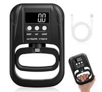Jinlaili Dynamomètre Manuel Grip 264 Lbs / 120 kg, Electronic Hand Grip, Digital Hand Dynamometer, Electronic Hand Grip Strength Tester, Grip Force Measurement Meter, Rehabilitation Training, Black