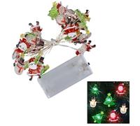 Jinlaili Guirlande Lumineuse LED Flocon de Neige, 3 Mètres 30 LED à Piles Fairy Lights, Guirlande Lumineuse Forme de Père Noël, Décoration de Noël pour décoration d'arbre de Noël Maison Chambre (A)