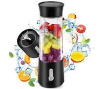 Jinlaili Mixeur Portable pour Smoothie, 500ml Mini Mixeur Smoothie avec 6 Lames, 4000mAh USB Rechargeable Mixeur Portable pour Shakes et Smoothies, Mixeur Blender Portable, Fruit Fresh Juice Blender