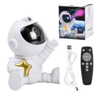 Jinlaili Projecteur étoilé, astronaute, rotation à 360°, projecteur astronaute galaxie, ciel étoilé, veilleuse galaxie, projecteur Galaxy avec télécommande, astronaute galaxie projecteur étoilé
