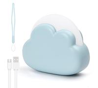 Jinlaili Veilleuse Enfant Rechargeable, Plastique LED Veilleuse Bébé Nomade Nuage, 4 Modes Lampe de Nuit Portable, Lampe de Chevet pour Chambre Enfant, Cadeau Naissance pour Fille Garçon (Bleu)