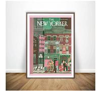 JINLIMAO Tableaux sur toile 30 * 50CM Senza Cornice New Yorker Magazine Abstraction Gallery Poster Canvas Wall Art Room Pictures for Bedroom Gifts Decor