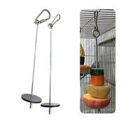 JINLL Oiseau Porte-Fruits en Acier Inoxydable Brochette De Légumes Suspendus Outil d'alimentation Alimentaire Jouet pour Perroquet Perruche Perruche Inséparable Pinson Canari Cage, 1pcs