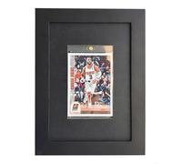 JINMANWU Cadre d'affichage pour cartes de sport, cartes de baseball, à collectionner, support mural, cadre pour cartes de basket-ball, football, hockey, noir standard (1 carte)