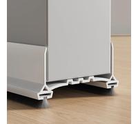 JINMEE Joint de porte, boudin de porte, 96 cm, pour protection contre le froid, avec bandes de feutre double face, découpable, blanc