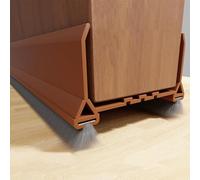 JINMEE Joint de porte, boudin de porte, 96 cm, pour protection contre le froid, avec bandes de feutre double face, découpable, marron