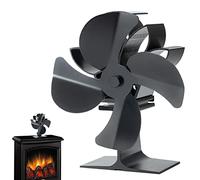 Jinmen Ventilateur poele à Bois alimenté par la Chaleur 4 Lames, Cheminée,Poele,Circulation Chaleur respectueuse l'environnement pour Le brûleur à Bois/à Bois/cheminée