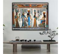 Jinmer Ancien Diamond Painting Kit Complet,Egypte 5D DIY Kit de Peinture Diamant pour Adultes,Strass Point de Croix de Broderie Diamant Painting Craft pour Home Murale Décor Round Drill,50x70cm