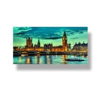 Jinmer Diamond Painting Kit pour Adulte,Pont de la ville de Londres Kit de Peinture Diamant DIY 5D Grand Square Drill Broderie Diamant Point de Croix Art pour Maison Murale Décor 30x70cm