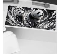 Jinmer Pandas Blancs Noirs Tapis de Souris Gaming 1000x500x3 mm Tapis de Souris XXL Grand Tapis de Bureau,Antidérapant Clavier Souris Tapis de Souris,Lavable Tapis de Bureau pour Ordinateur Portable