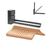 jinminamz Etendoir Mural Rabattable, Etandage à Linge Intérieur, Etendoir Linge Mural Sans Percage, Accroche Torchon Cuisine Double Barre, Rangement Vetement pour Balcon Buanderie Chambre