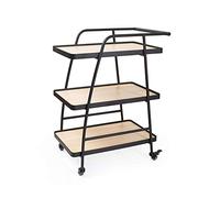 JINMUXUAN Petite hôtesse Chariot Roulant Cuisine Rangement des Boissons de Restauration du Chariot crème craquette Beauty Comes