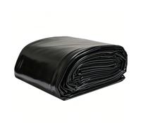 Jinnrug Revêtement d'étang de Jardin, doublures préformées Robustes | Membrane imperméable noire durable et résistante aux déchirures pour fondation de piscine, facile à couper(6x12m)