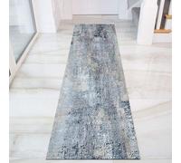 Jinnrug Tapis de Couloir Contemporain antidérapant pour Couloir, Cuisine, Salon, Extra Long, 1m/1,5m/2m/2,5m/3m/3,5m/4m/4,5m/5m/6m, paillasson 80x200cm(70×100cm)