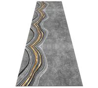 Jinnrug Tapis Moderne Lavable pour Couloir, Cuisine, Chambre à Coucher, Salon, entrée, paillasson à Poils Courts, antidérapant, 1m/2m/3m/4m/5m/6m, Tapis Extra Long(80×400cm)