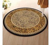 Jinnrug Tapis Rond Marron Moderne 160cm pour Salon, Salon, Table Basse, canapé, Chambre à Coucher, Balcon, Tapis à Poils Courts antidérapants, Grands Cercles 100cm 200cm(200cm/6.6ft)